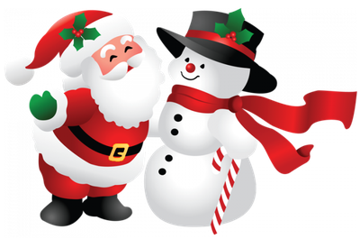 Snowman And Santa Claus