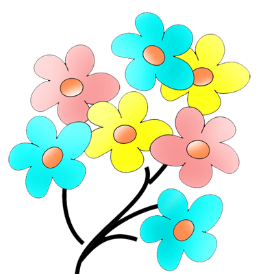 Colorful Flowers Transparent