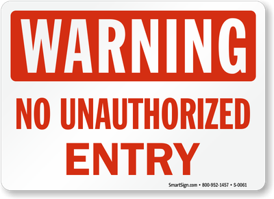Unauthorized Sign Free Clipart HQ