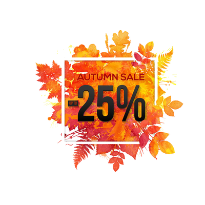 Colored Poster Leaves Sales Royalty-Free Autumn