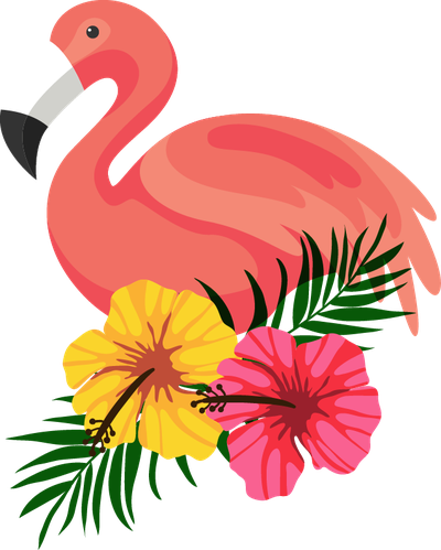 Beautiful Flamingo Frame Flower Beautifully Decorated