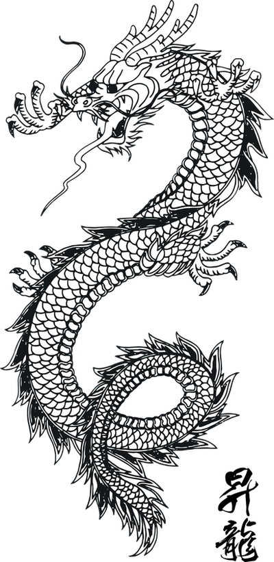 Images Tattoo Black Chinese Dragon HQ Image Free PNG