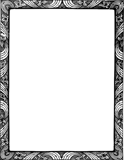 White Flower Frame Classic HQ Image Free PNG