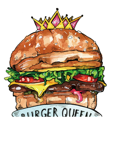 King Hamburger Food Cheeseburger Fast Burger Vector