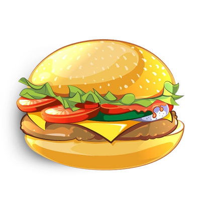 King Hamburger Cheeseburger Veggie Burger Drawing