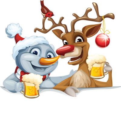 And Elk Snowman Reindeer Claus'S Santa Christmas