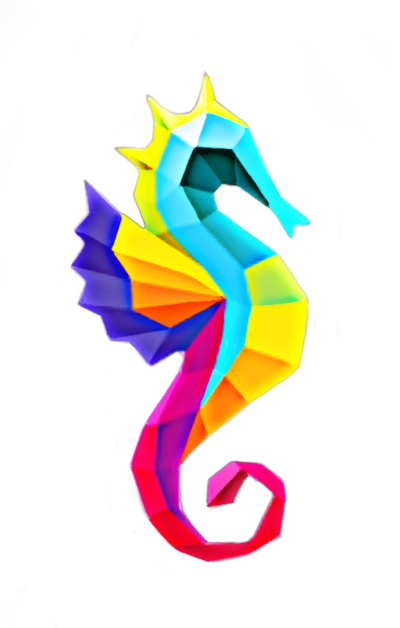 Graphic Cabal Seahorse Sign Color Design Logo