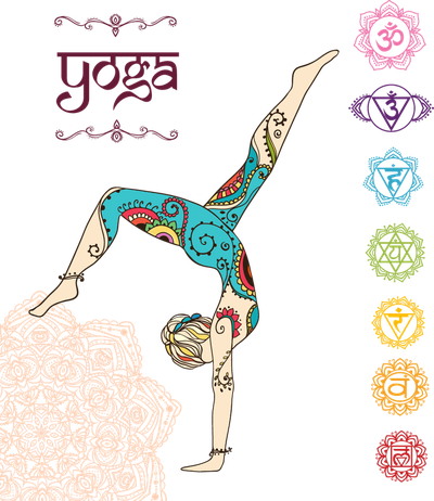 Lotus Position Mandala Yoga Color Download HD PNG