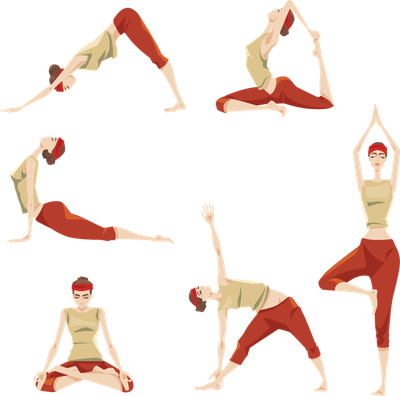 Yoga Beauty Vector Fitness Exercise Physical