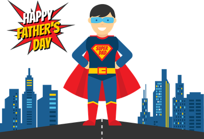 Superhero Father Day Illustration Superman Free Download PNG HD
