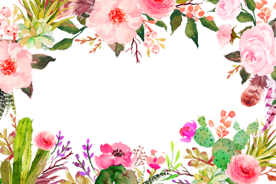Watercolor Pink Plant Flower Painting Free PNG HQ
