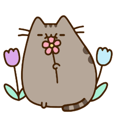 Pusheen Kitten Area Flower Cat Free Clipart HQ
