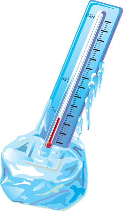 Blue Electric Aqua Thermometer Cold Wind Chill