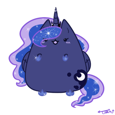 Blue Pony Electric Purple Pusheen Cat