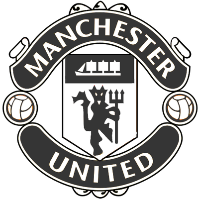 United Old Text Football Fc Manchester Black