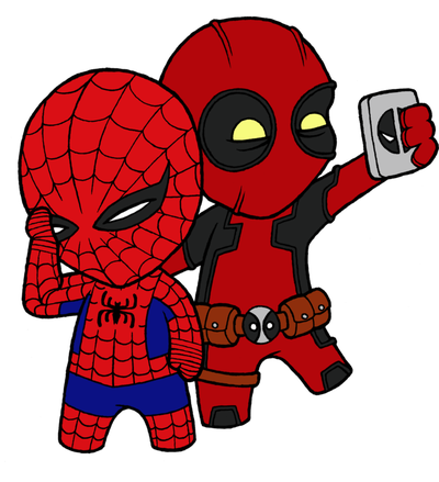 Superhero Spiderman Character Fictional Tshirt Deadpool