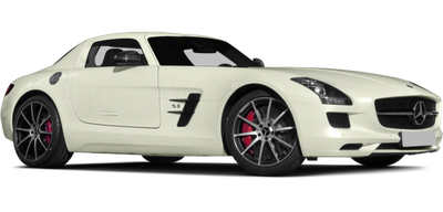 White Mercedes AMG car PNG image