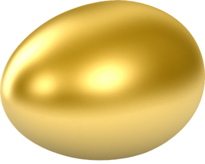 Gold egg PNG image