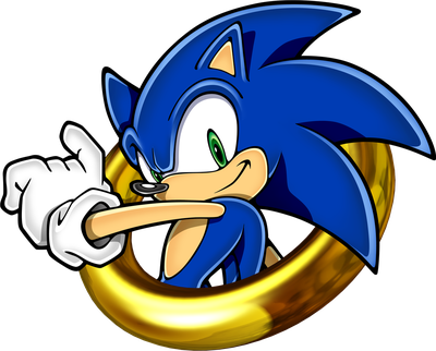 Sonic the Hedgehog in ring PNG