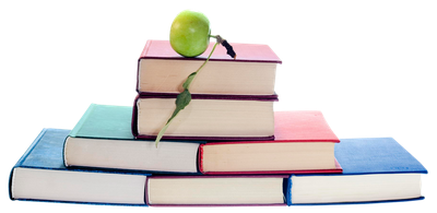 Books With Apple PNG Image