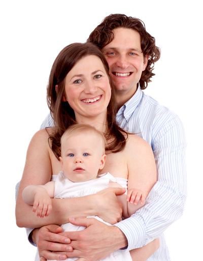 Couple With Baby PNG Image