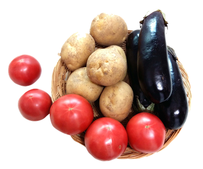 Eggplant Tomato Potato PNG Image
