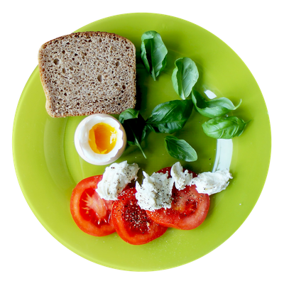 Food Plate Top View PNG Image