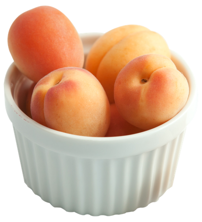 Fresh Apricots in a Bucket PNG image