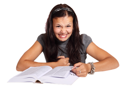 Girl Hates Reading Book PNG Image