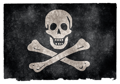 Jolly Roger Grunge Flag PNG Image
