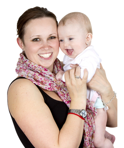Mother Holding Sweet Baby PNG Image