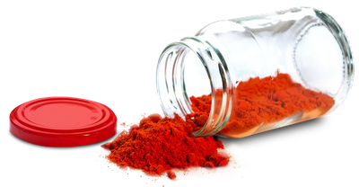 Paprika Powder Glass Containers PNG image