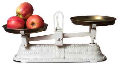 Weight Scale and Apple PNG image