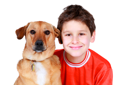 Boy and Dog PNG image
