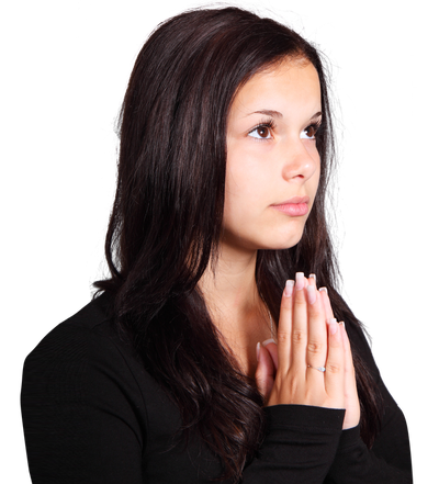 Girl Praying PNG Image