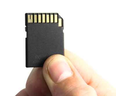 Hand Holding Memory Card PNG Image