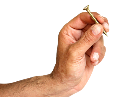 Screw in Hand PNG Image