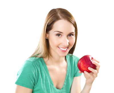 Woman with Apple PNG image