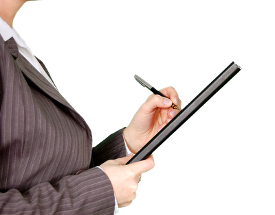 Women Holding Notepad PNG Image