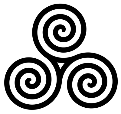 Celtic Triple Spiral PNG Transparent Image