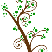 Swirl Tree PNG Transparent Image