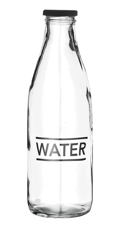 Glass Water Bottle PNG Transparent Image