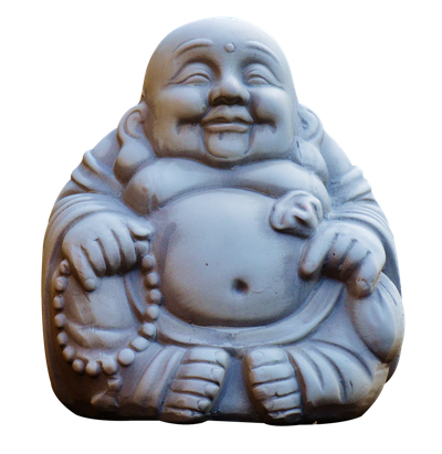 Laughing Buddha Monk PNG Transparent Image