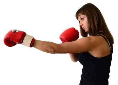 Boxer Woman PNG Transparent Image