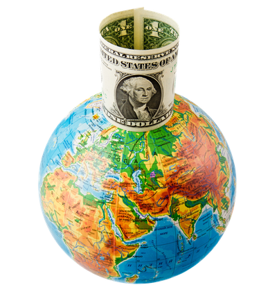 Globe With Dollar PNG Transparent Image