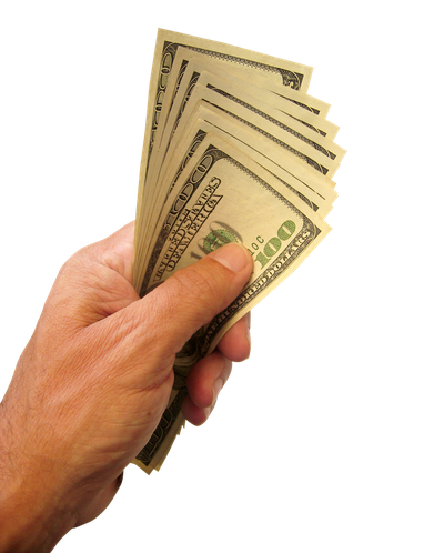 Hand Holding US Dollars Money PNG Transparent Image