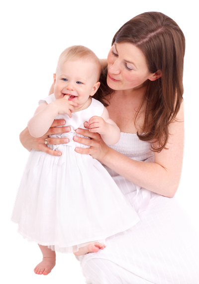 Happy Loving Mother and Her Baby PNG Image