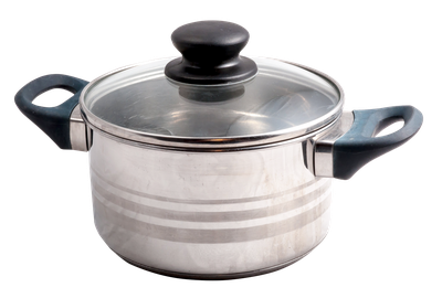 Stainless Steel Cooking Pot PNG Transparent Image