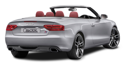 Audi A5 CABRIO Grey Back View Car PNG Image