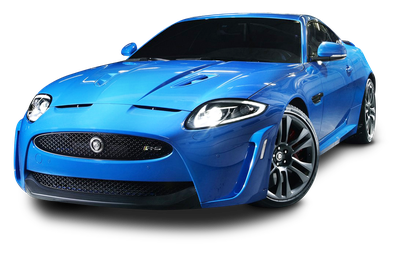 Jaguar XKR S Blue Car PNG Image